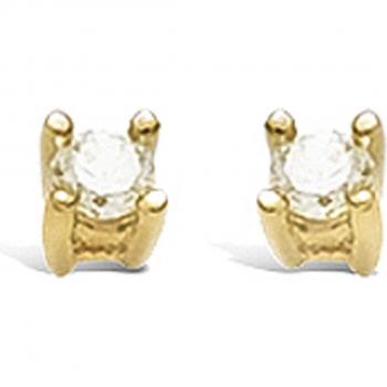 G9414 Lily White Gold 3 mm Earrings