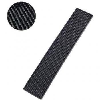 Esterilla escurridora WENKO para copas y vasos, 42 x 1 x 8 cm, Negro