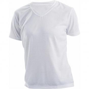 Xpres Women's Subli Plus V-Neck T-Shirt in White