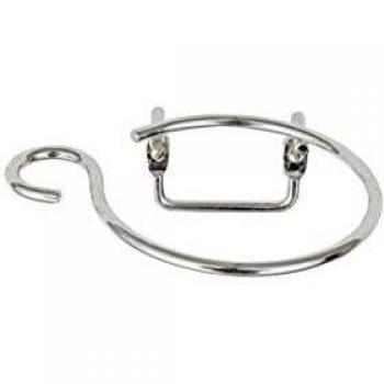 Porte-sèche cheveux argenté 12 x 4,5 cm