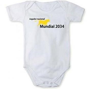 Mameluco Infantil Nacional Mundial 2034 (Talla 12‑18 meses) – Blanco y Texto Polaco
