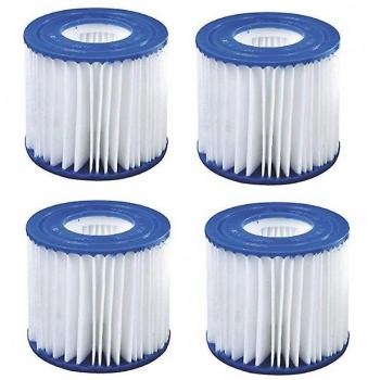 Filtres de piscine 13,5 cm x Ø10,5 cm – lot 4 pièces – pompe type 2 (max 3028 L/h)