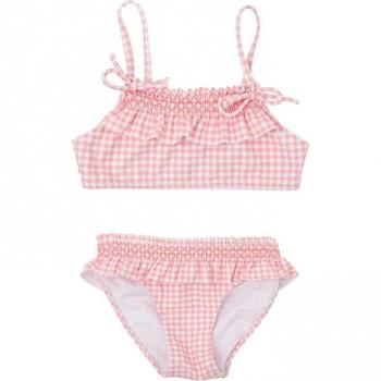 Bikini de Niña en Estilo Vichy Rosa