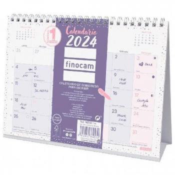 Calendario sobremesa Finocam Chic Escrib.2024 cas Lila