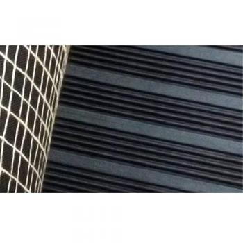 Pavimento de Goma Rayada Americana 3mm | Color Negro | Medida 1,00m x 20m