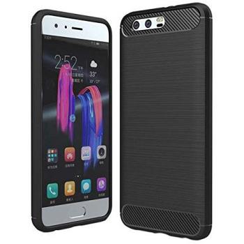 Huawei Honor 9 Transparent TPU Case with Carbon Fiber Back Cover