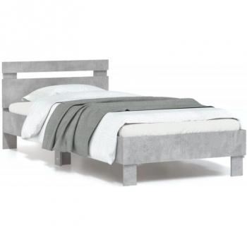 Testiera per Giroletto LED grigio cemento 90×200 cm