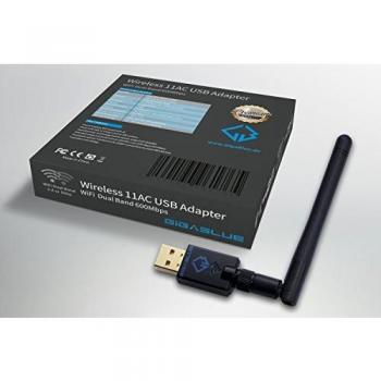 Gigablue Dual Band USB-WLAN-Adapterstick 600 Mbit mit Antenne