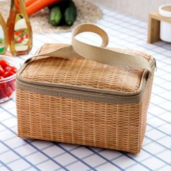 Portable Rattan Food Storage Bag