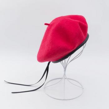 COKK PU Leather Wool Beret