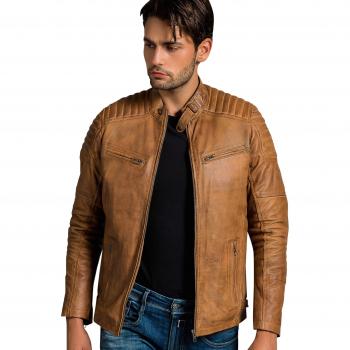 Tan Urban Ralph Leather Biker Coat – 4XL