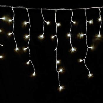 Cortina de Luces Navidad 10x1 Metros 345 Leds Blanco Cálido
