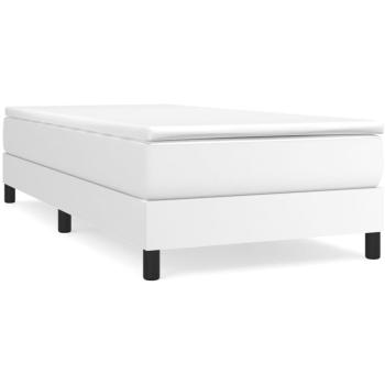 VidaXL Twin XL White Bed Frame – Faux Leather Finish
