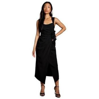Coast Women's Black Pleated Slim-Fit Dress – Size 14