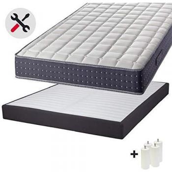Pack complet lit 140x190 avec sommier démontable AltoBuy Silhouette