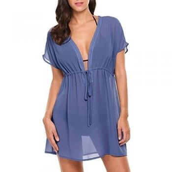 Avidlove Beachkleid Bluse (Bikini Cover‑Up) – Blau, XL
