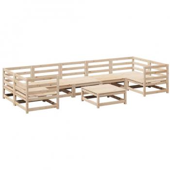 VidaXL 8 Piece Garden Furniture Set Solid Wood Pine