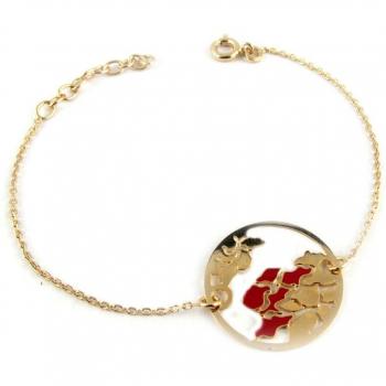 Bracciale Dorato Oro “Songes” Rosso