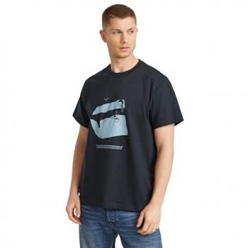 G-Star RAW T-Shirt Wasser Burger Loose Herren Baumwolle Kurzarm
