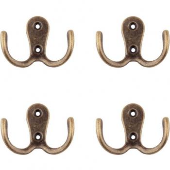 10pcs 2-Pronged Towel and Coat Hangers (Black)