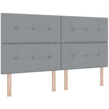 Light Grey Tufted Button Headboard 180 cm