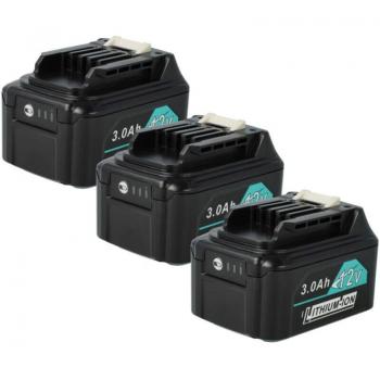 Makita 12V 3000 mAh Li‑Ion Battery Trio – Compatible with CL106 Series