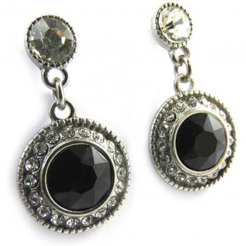 Pendientes Elegantes 'Sissi' en Negro y Blanco