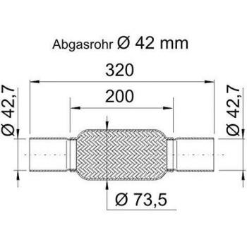 ERNST 460170 Auspuff Flexrohr