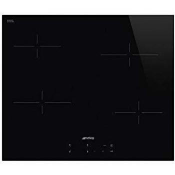 Smeg 60cm Ceramic Kitchen Hob – Black Glass, Straight Edge, 4 Zones, Touchpad