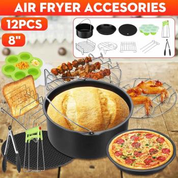 12pcs 8 Inch Air Fryer Accessories for Cooking and Baking