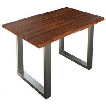 Massiver Baumkantentisch Lauren 140 x 80 cm braun