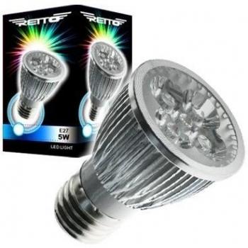 Bombilla Dicroica LED E27 5W Luz Fría Retto