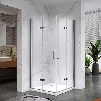 ATÉA Douche d'angle avec verre transparent H180 cm 75x100 cm