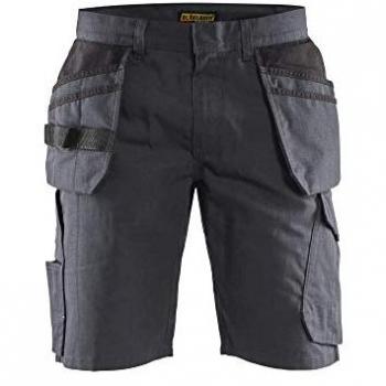 Blaklader Short de Travail Gris Noir avec Poches Flottantes XL