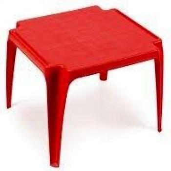 Table enfant empilable rouge