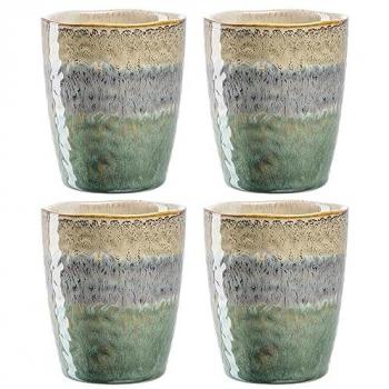 LEONARDO Becher Matera, Keramik, 4er Tassen-Set, Spülmaschinengeeignet, Mikrowellengeeignet