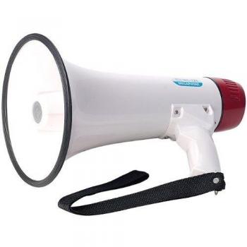 Mégaphone 25 W Portable à Micro Déporté – Blanc, 300 m de portée