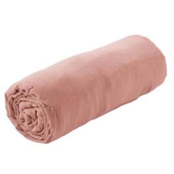 Coton Rose-Pêche Drap Housse 200 cm × 200 cm – OUREA – Altobuy