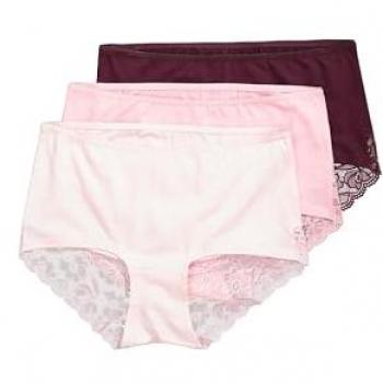 Ulla Popken Damen Panty Hipster Set mit Spitze
