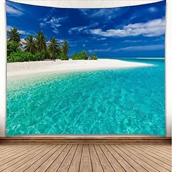 Azure Horizon Beach Print