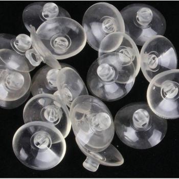 600 Pcs 3cm Clear Rubber Suction Cups for Car and Balloon Decor