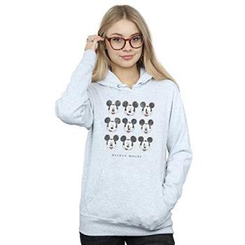 Mickey Mouse Winking Smiling Hoodie – Womens' Grey XL