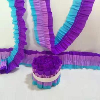 7cm x 3m Pleated Paper Curtain Banner for Parties
