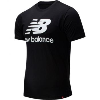New Balance Essentials Stacked Logo T-Shirt für Herren in Schwarz
