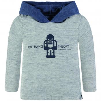 Bellybutton KiKo Jungen Langarmshirt T-Shirt 1/1 Arm mit Kapuze Blau