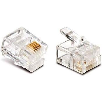 Econ Connect MPL64R 24/26 RJ‑14 Verbinder – Transparent – Gold – 1,5 A