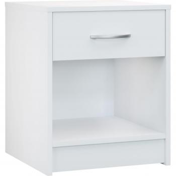 Comodino Bianco con Cassetto Hamburg 50x40x35cm