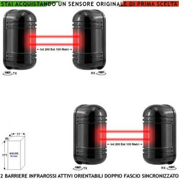 Securvera 12V – Sensore Orientabile Portata 200 MT