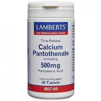 Lamberts Calcium Pantothenate 500 mg Sustained Release with Vitamin B5 60 Tablets