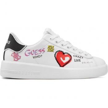 Chaussures Guess Femme Rockies Logo en cuir blanc